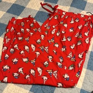 NWT Sleep Sense
Holiday Print Knit Drawstring Tie Sleep Joggers